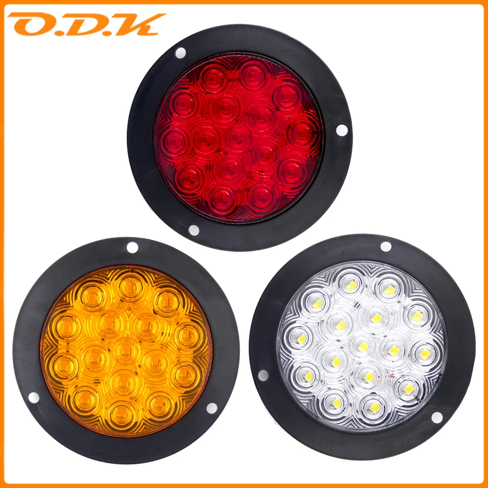 2pcs 12v 24v 16 LED 4 