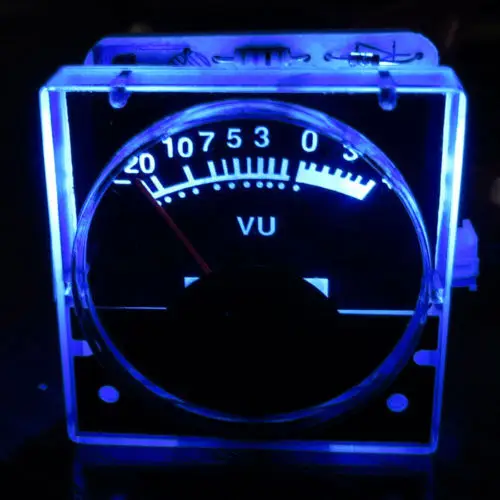 2pcs 12V Analógový panel Vu Meter Audio úroveň merača modré zadné svetlo bez potreby ovládača