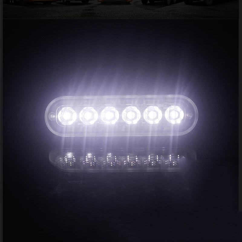 2pcs 12v LED pracovné svetlo Hnacie hmly konštantné konštantné svetlo 6led hliníkové časti anti-Collisio