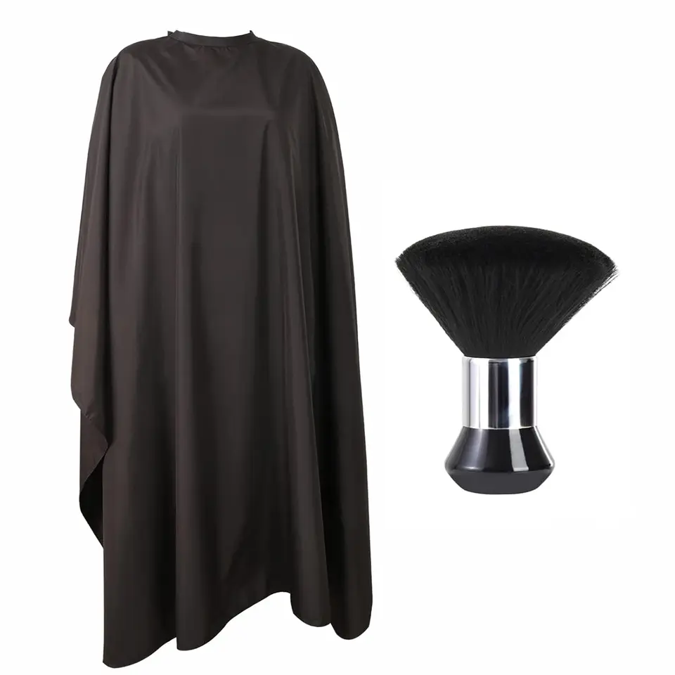 2pcs 140*117 cm veľkú veľkosť vlasov na vlasy s kefou na krk, Barber Cap, príslušenstvo k strihaniu vlasov