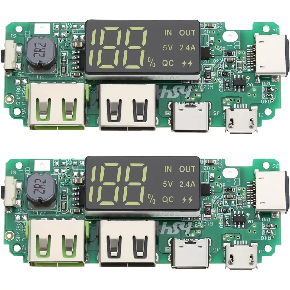 2pcs 18650 lítiová nabíjačka 5V 2.4a Dual USB Dis)