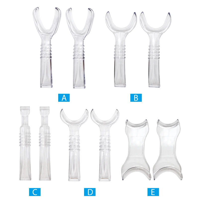 2pcs 1Pair Dental Oral Pero Lep Cheek Retractor Otvoriteľ úst 5 veľkostí zubné zuby