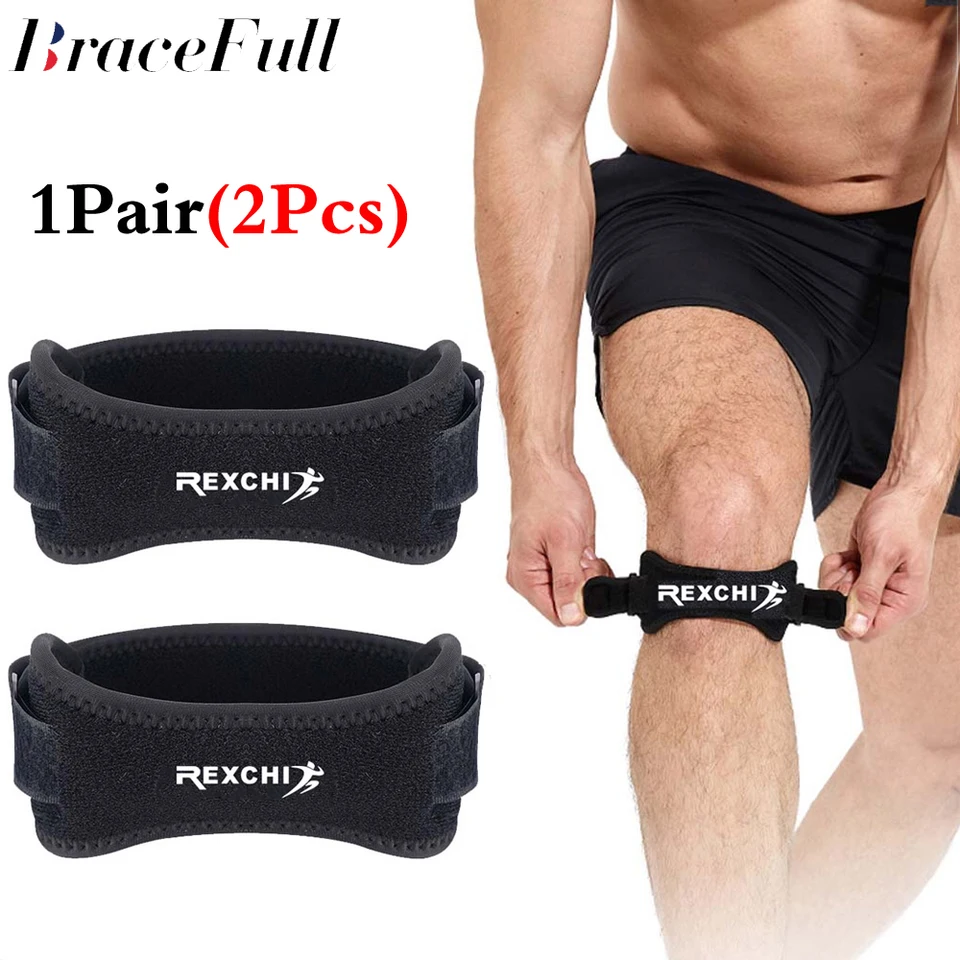 2pcs/1pair nastaviteľný koleno podložka kolena bolesť bolesti Patella Stabilizátor Brace Podpery pre turistický futbalový basketbal bežecký šport