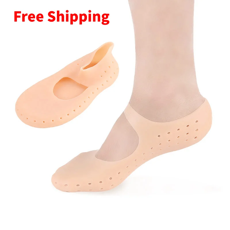2pcs = 1pair Silikónový strážny gél ponožkový nôh Nástroj na starostlivosť o chránič bolesti prevencie crack Prevencia hydratácie odumretej kože ponožky