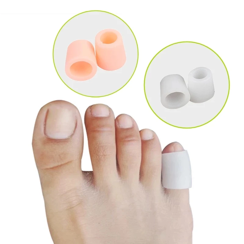 2pcs = 1Pair Soft Silikone Tubový prst na nohu Chránič nohy kukuričné ​​pľuzgiere Kalusy Ochranné podložky Bunon Big Massager Massager
