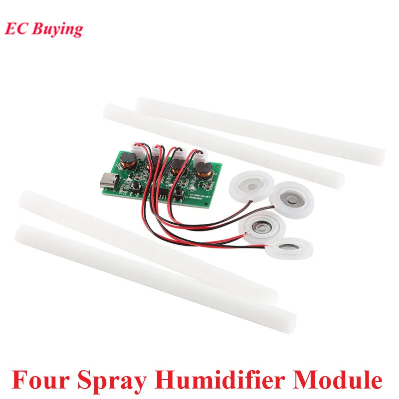 2pcs/1pc Mini zvlhčovač USB Mini zvlhčovač 4pcs-cs a vodičov obvodov Fogger Atomizer oscilujúci ultrazvuk