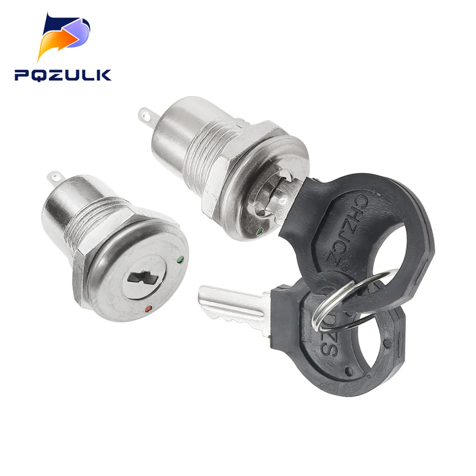 2pcs 2 vodiče zapaľovacieho spínača s 2 kľúče zapnuté zámkom pre elektrické skútre ATV vreckové bicykle motocyklové motocykle ATV Quad Bike