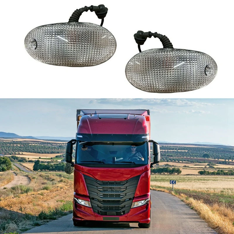 2pcs 24V LED LED SUN Slnko Svetlo Sunshade Light Marker Light pre IVECO Eurocargo Tector Strais 2009-2015 504047265