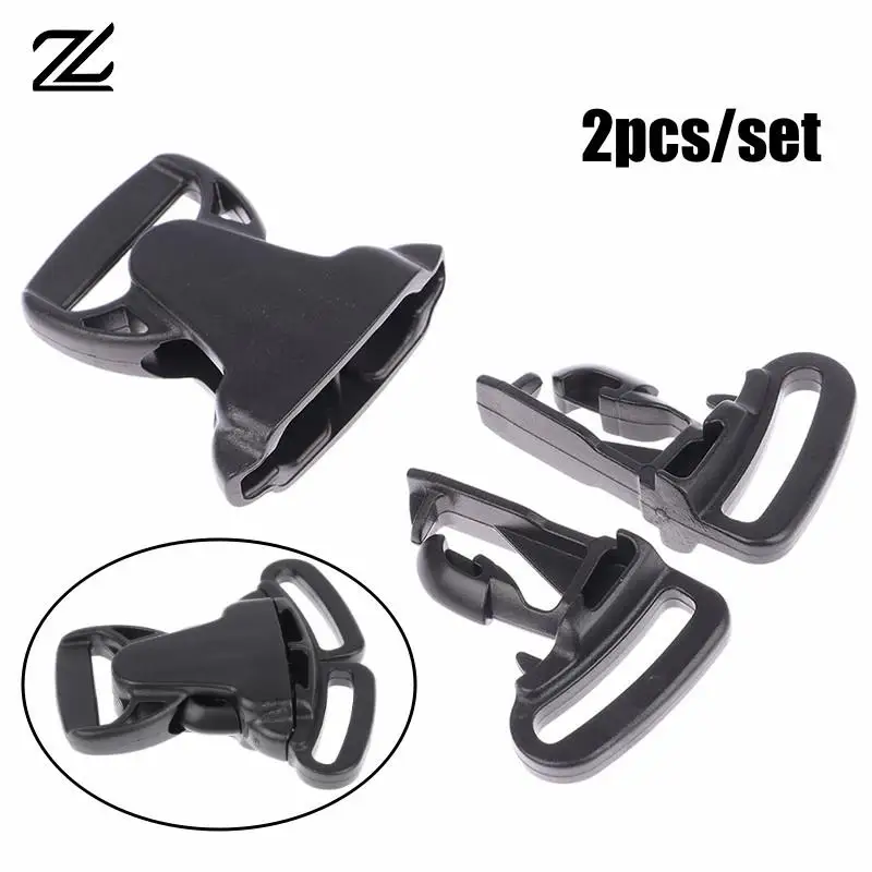 2pcs 25 mm 3 -Cesta Troj bodové uvoľňovanie spona Rýchle plastové plastové čierne detské nosiče Automobilové vrecko Webbing Batoh