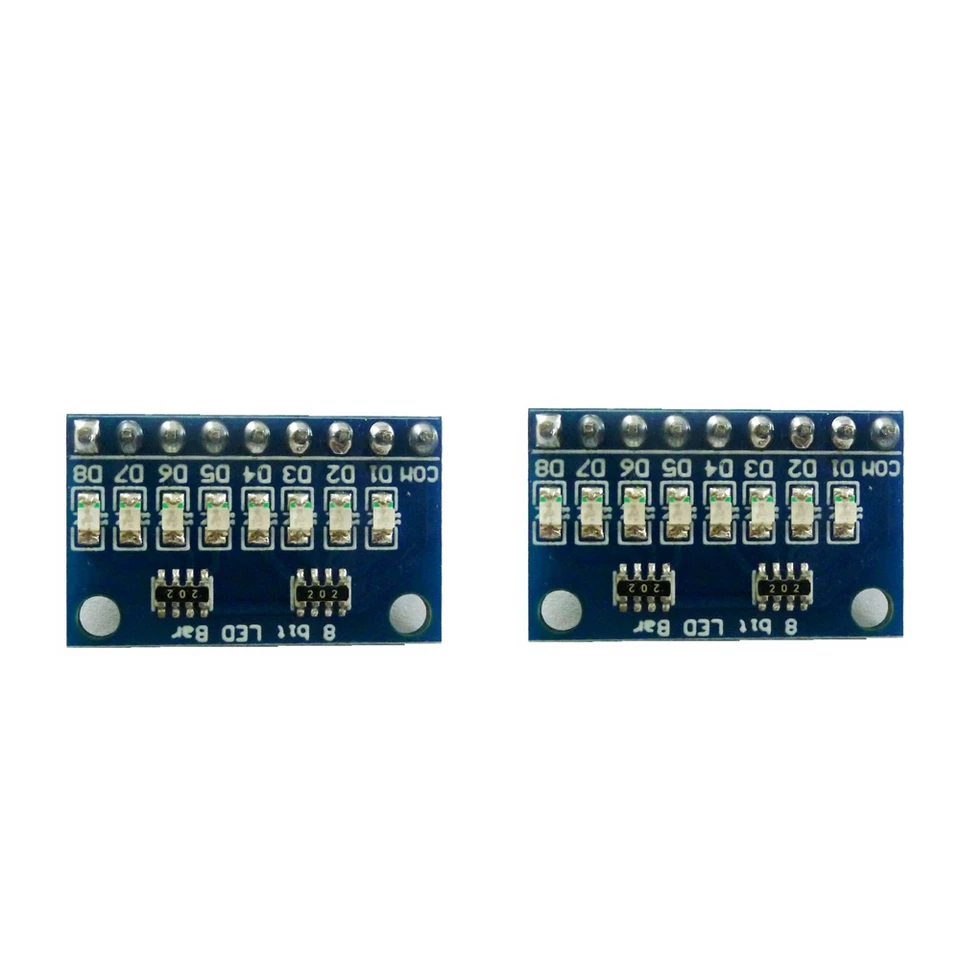 2pcs 3,3V 5V 8 bit modrá/červená spoločná anóda/katódová LED indikátor Modul DIY Kit pre Arduiuo 4 nodemcu