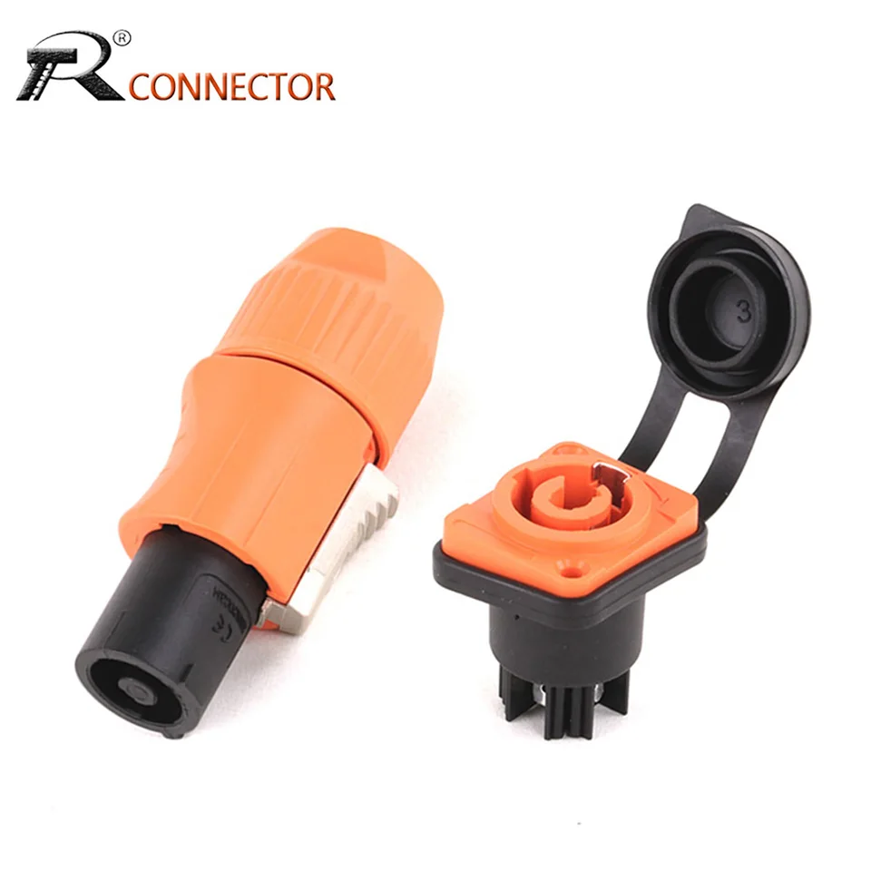 2pcs 3pins IP65 nepremokavý uzamykací konektor PowerCon 20A 250V Power Mužská zástrčka alebo ženský konektor podvozku zásuvky