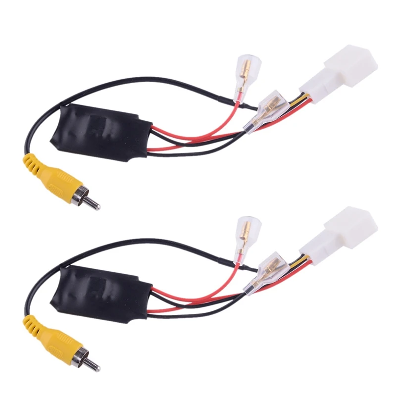 2pcs 4 PIN CAR CAUR CAMER CABUR KÁBEL Adaptér Retencia káblového zväzku káblového kábla Adaptér konektora konektora pre Toyota