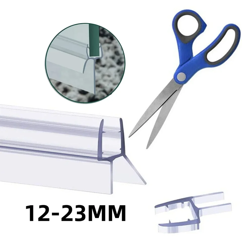 2pcs 50 cm priehľadný PVC tesniaci pásik Sprchovací kút Strip Strip pre obrazovky Dvere sa hodí