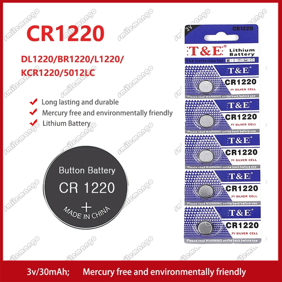 2PCS-50PCS 3V CR1220 lítium gombíky BATTER BAR1220 LM1220 DL1220 CR 1220 L04 5012LC COIN CELL HLATOVANÉ BATKÉRY PRE HORSKÉHO OBLASTI HORKY