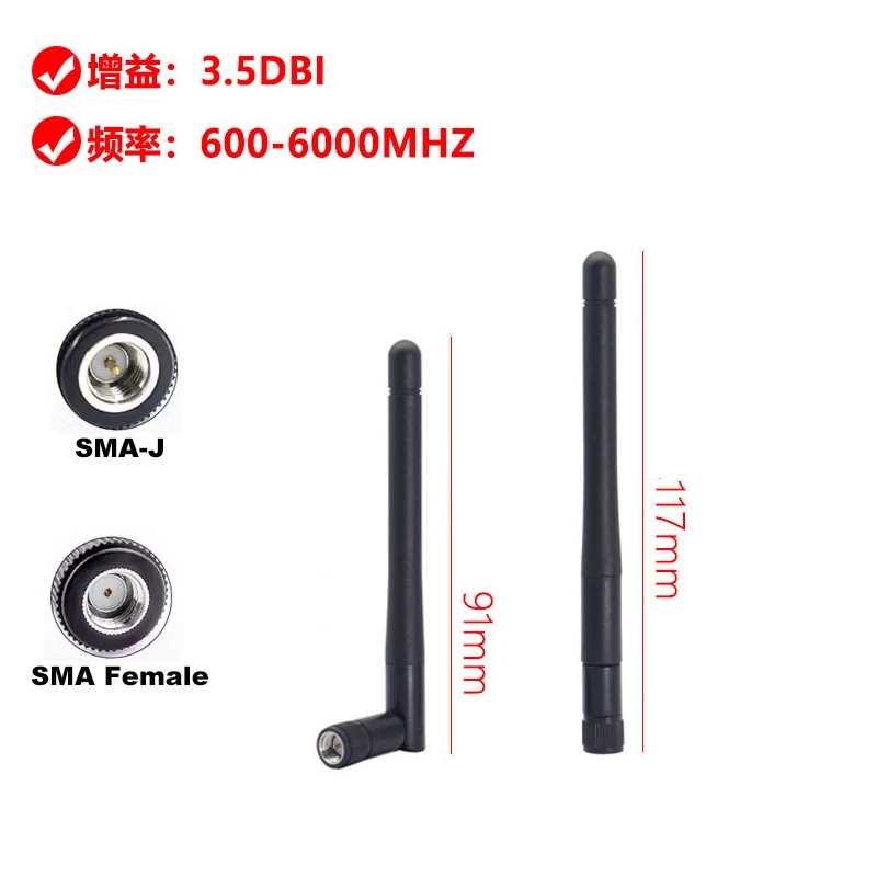 2pcs 5g anténny pól s vysokým ziskom antény 600-6000MHz ABS s SMA-J samicou pre 5G 4G LTE Zigbee Modul Router