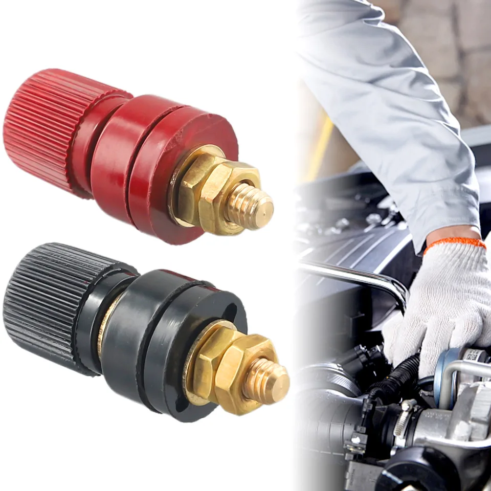 2pcs 6 mm novo-remote batériu Power Connect Connector Premium Post Terminál Kit Stud Stud Ažiadec napájací terminál M6 Pure Copper