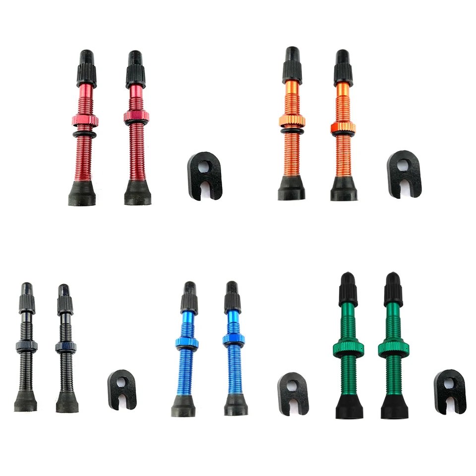 2PCS 60 mm zliatinový stonka Presta Valve + Nástroj pre cestnú pneumatiku MTB Bike bezdu