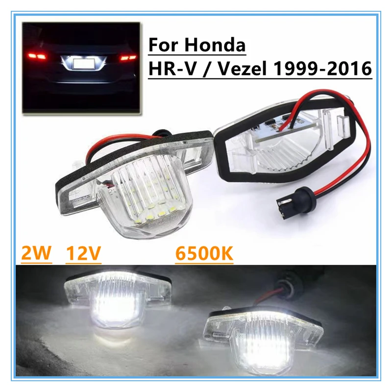 2PCS 6500K 2W 12V SMD 18 LED číslo ŠPZ LIGHT DANGE SVETLO CANBUS pre HONDA CRV FIT Jazz HRV FRV CR-V Odyssey Stream 2004-2016