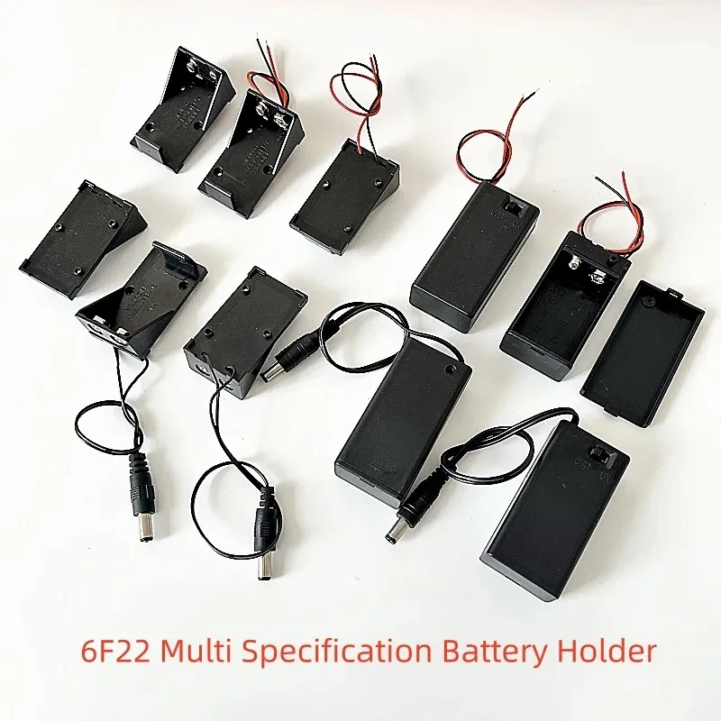 2PCS 9V PIN SKLADOVÁ Držiak na batériu s vodičmi Vodič 9 -voltovú batériu PASE PUCION PUILE PUCION pre 6F22 PP3