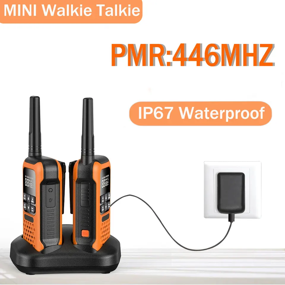 2PCS Abbree AR-9R Nepremokavé Walkie Talkie PMR PMR IP67 Long Range DrhargeAble na rybárske kajakové lyžovanie kempingu plávajúce rádio