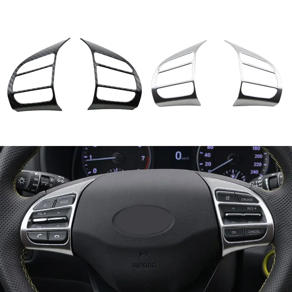 2pcs ABS Car Cover Cover Cover Rámcová nálepka pre Hyundai Kona Encino Kauai 2017 2018 2019 2020 SUV interiérové ​​doplnky