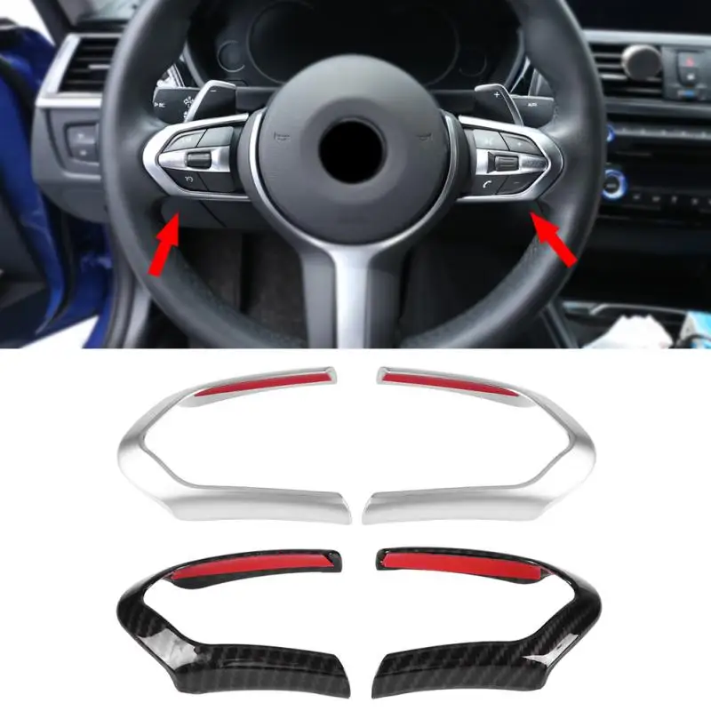 2pcs ABS Chrom Carbon Fiber CAR CARLE DEOCORÁCIA RÁM ORIP PRE F20 F22 F30 F32 F10 F06 F15 F16 M-Sport