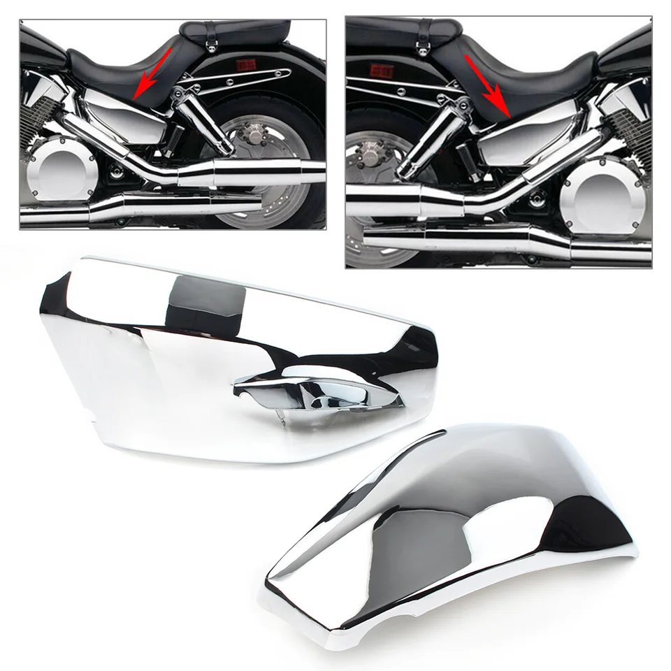 2pcs ABS Motorcycle Chrome Chrome Bočné kryty vľavo + pravý strážca pre Honda VTX1300 R/S/C/T 2003 2004 2005 2006 2007 2008 2009