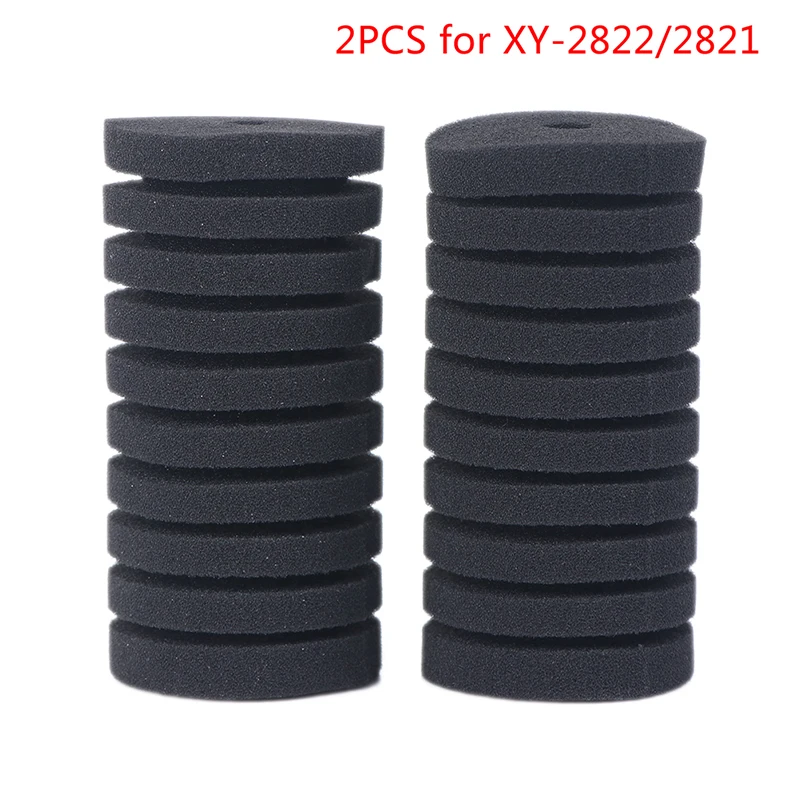 2pcs akvárium filtra huby pre xy-2822/2821 filter Filter Tank Air Pump Filter čierna farba 12*6 cm