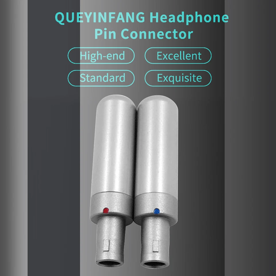2pcs Audio Jack hliníková zliatina Zliatina slúchadla PIN CONECKON CONNEKTOR STARD AUDIO Audio Jack pre Sennheiser HD800 HD800S HD820