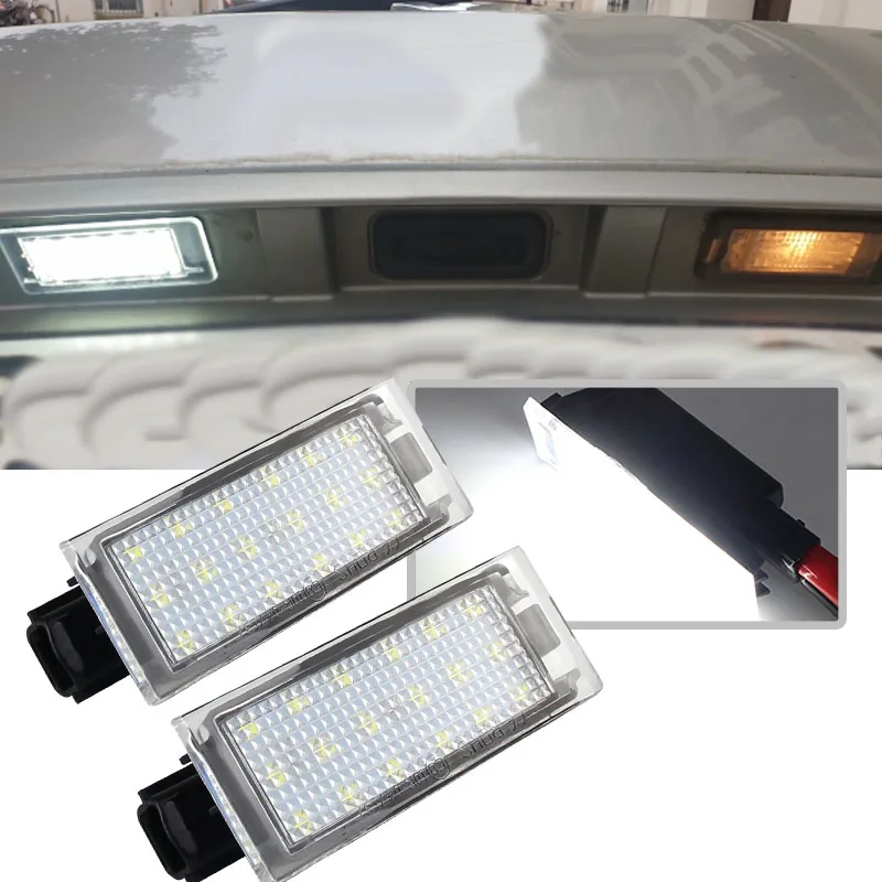 2PCS Auto LED LED ŠPZ LIGHT LIVES pre Renault Megane 3 CLIO LAGUNA 2 TWINGO MASTER VEL SATIS CANBUS ŽIADNE Chyba LISTA LAMP