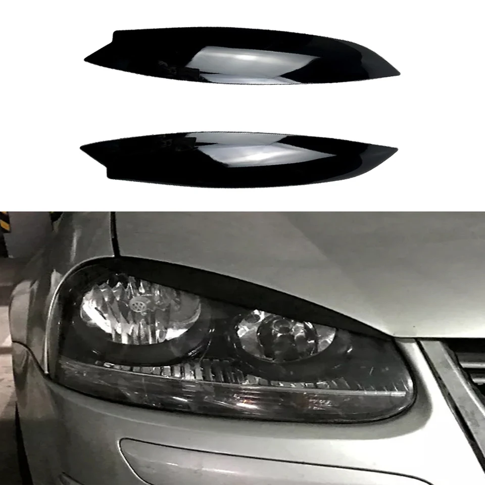 2pcs auto svetlomet hlavy hlavy Lampa obočia obočie obočia obočia obočia obočia obočia pre nálepku VW Golf 5 GTI Jetta R32 MK5 2005 2006 2007