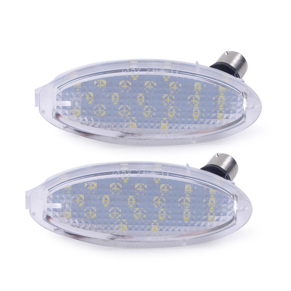 2pcs automobil Transparent LED licencia Number tanier Light Fit for Opel Vauxhall Astra Agila Corsa Tigra Vectra