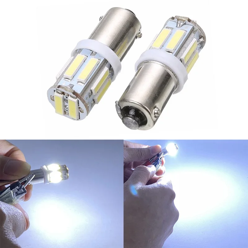 2pcs ba9s t4w LED auta žiarovka Wedge 10SMD 7070 LED interiérové ​​autá LED parkovisko LED parkovisko DRL LISKETLE BIELA ​​12V
