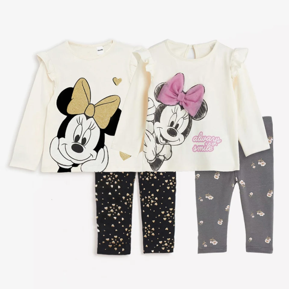 2PCS batoľa dievčatka oblečenie na 0-4y jar jesenná novonarodená dievčatka oblečenie súpravy Disney Minnie Kids oblečenie
