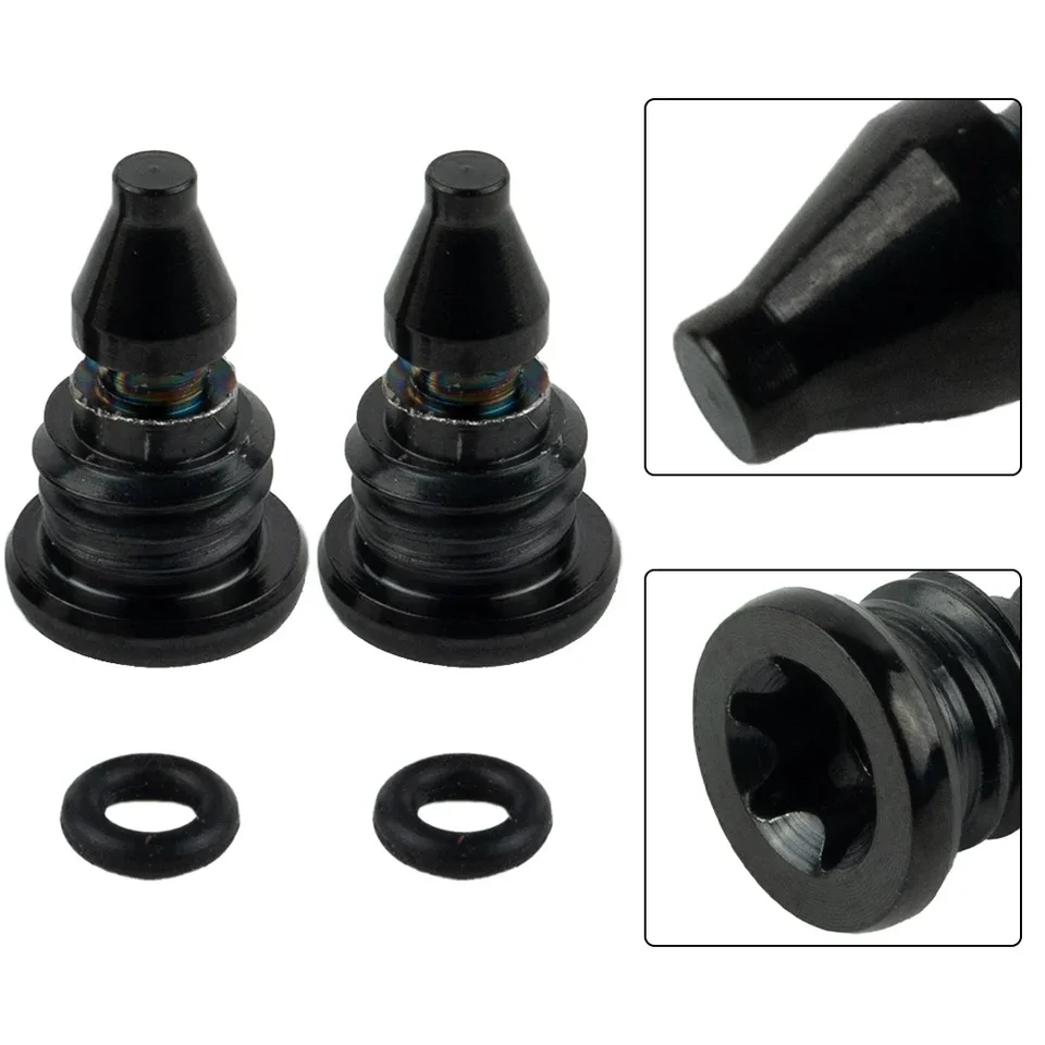 2PCS Bicycle Bleed Screces s 2ks O-krúžok pre Magura EBT Bike Titanium Zliatina zliatiny Cyklistické príslušenstvo