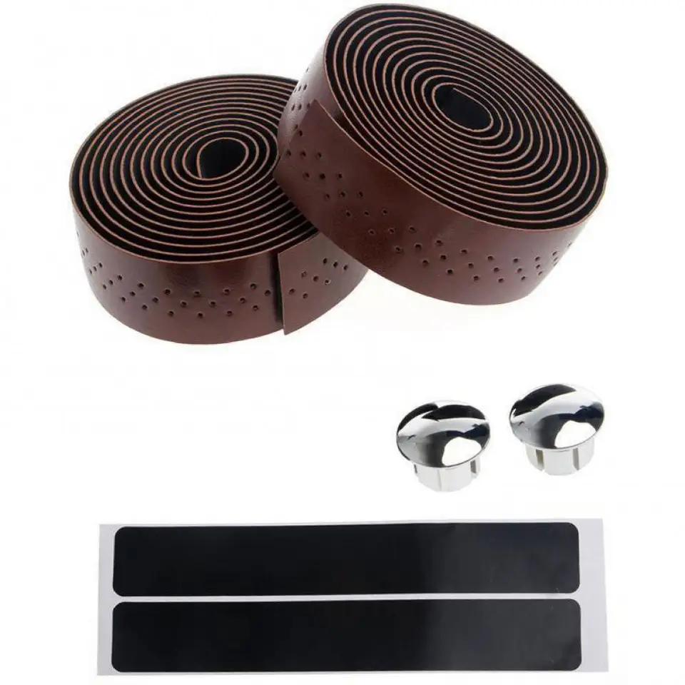 2pcs bicykel riadidlá na riadidlá kožené lepidlo na bicykli páskové tyčinky pásky pásky MTB Cycling Wrap Raps horské koncové zátky