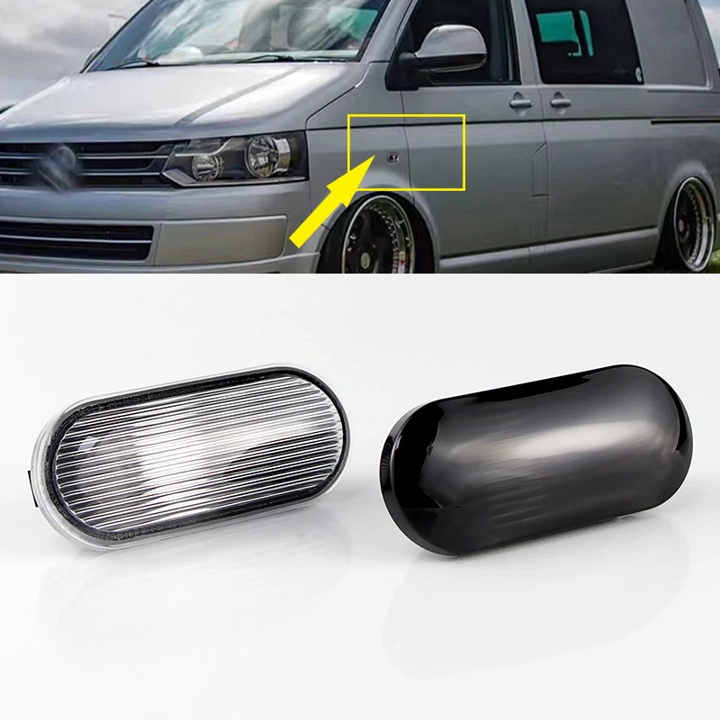 2pcs bočné markerové markerové šošovky SILLS SHELL ŽIADNE Žiarovky pre VW Transporter T5 Caravelle Polo Golf 3 4 Passat B5 Sharan Amarok Lupo Bora