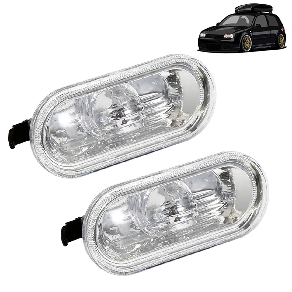 2pcs bočné značky svetlá Otočte signálne svetlá výstrahy Kompatibilné pre Volkswagen Golf 4 Mk4 Bora Vento sedadlo