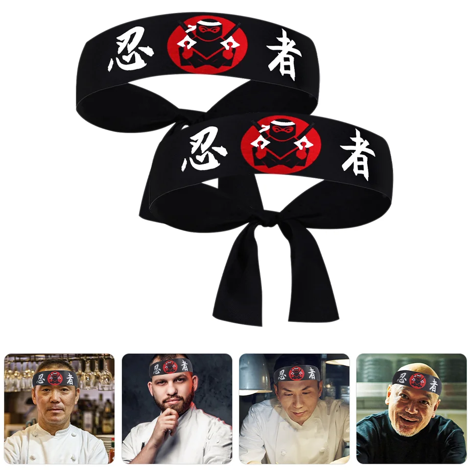 2pcs bushido hachimaki čelenka japonská karate samurai sushi šéfkuchár Bandana kostým pokrývok pokrývok pokles