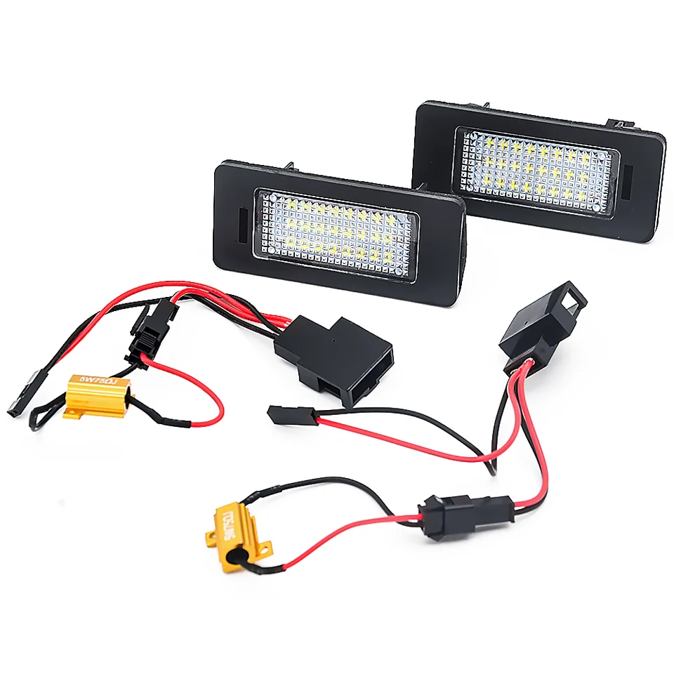 2PCS CANBUS bezplatné LED LED ŠPZ LIGHT LIVE pre Audi A1 A3 / A4 S4 B8 / A5 S5 8T / A6 C7 / 4G / Q3 8U / Q5 8R / TT 8J