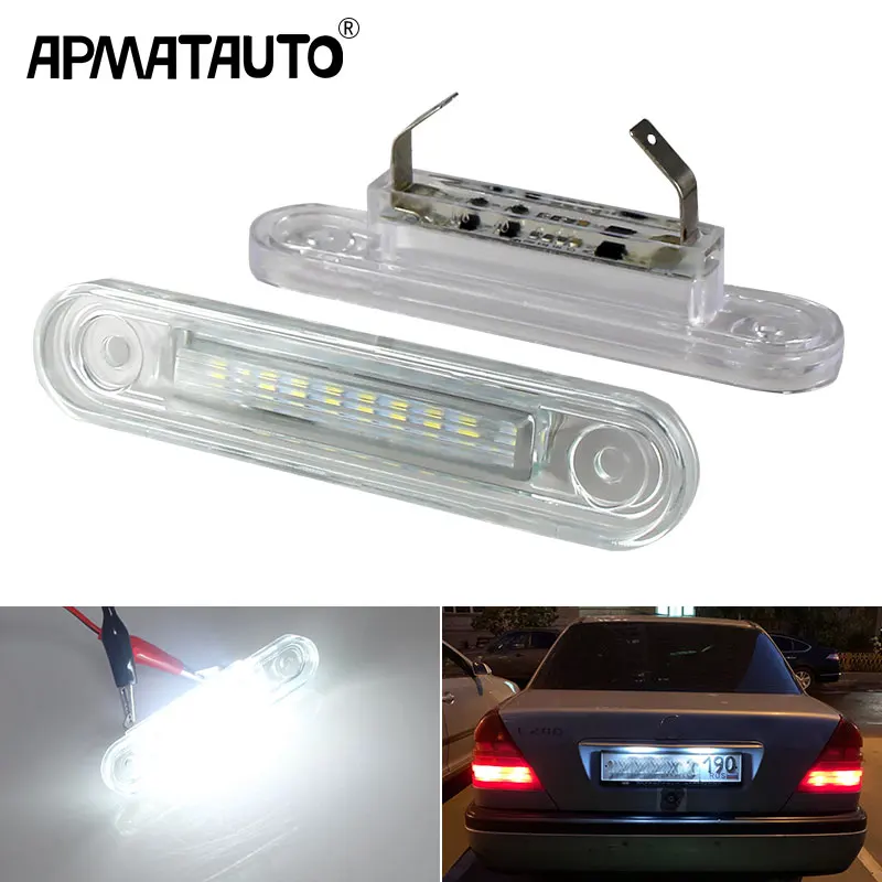 2PCS CANBUS Car zadná biela LED LED ŠPZ LIGHT SVETLA PRE BENZ E-trieda W124 190 W201 C-CLASS W202 1993-1997 LAMP NIME