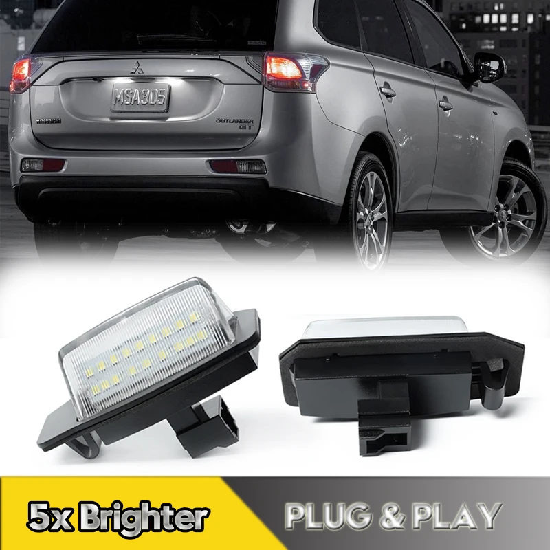 2pcs Canbus LED Number LED LIGHT LIST LISTS LAMPS PRE MISTUBISHI STANGENTENDE Eclipse Lancer GALANT XPANDER I-MIVE LIKE PEUGEOT