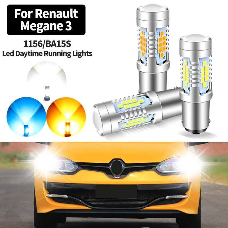 2PCS CANBUS Žiadna chyba LED denné svetlo DRL žiarovka LAMP P21W BA15S 1156 pre Renault Megane 3 2009 2010 2012 2012-2013.12