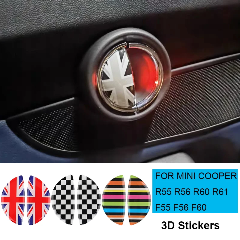 2pcs Car Door Crapp Rucker Sticker Interiérové ​​nálepky pre Mini Cooper S JCW Clubman R55 R56 R60 R61 F55 F56 F60 Countryman