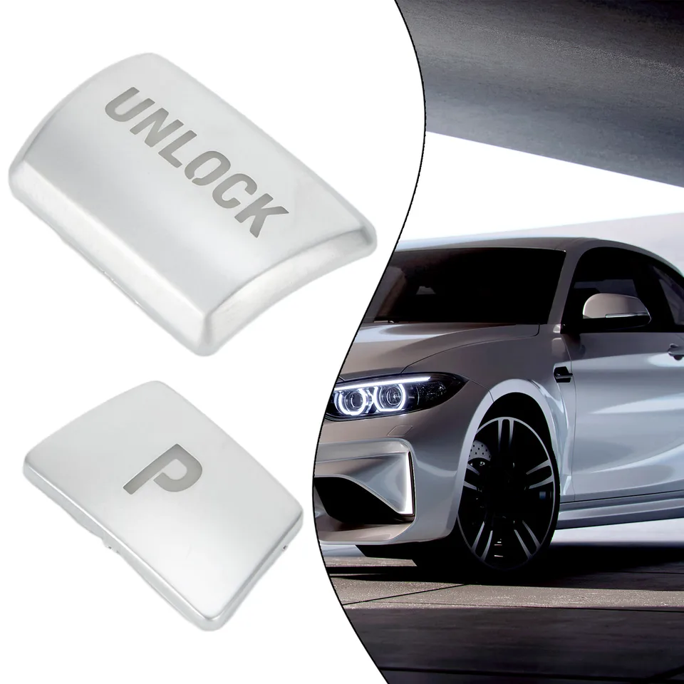 2PCS CAR GEAR SHION GOB KNOB P & UNOCK TRECK TRIM ORIS PRE BMW X6 E70 E71 X3 1 2 3 4 5 7