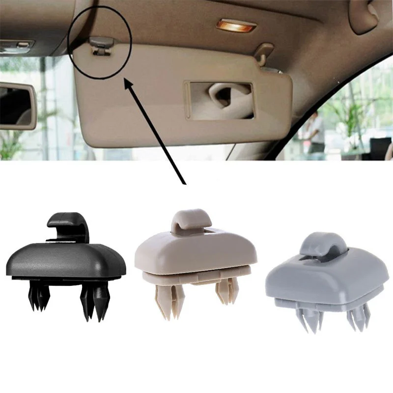 2pcs Car Interior Sun Cap Clip Clip Hook Upevňovacie sponky pre Audi A1 A3 A4 A5 Q3 Q5 S3 S4 TT Allroad Interior Accessories
