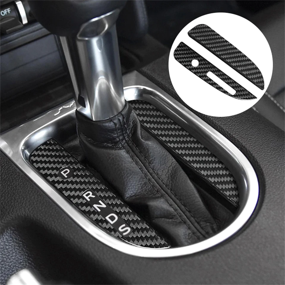 2pcs car interiérové ​​prevodové radenie panelového panelového krytu pre Ford Mustang 2015-2023