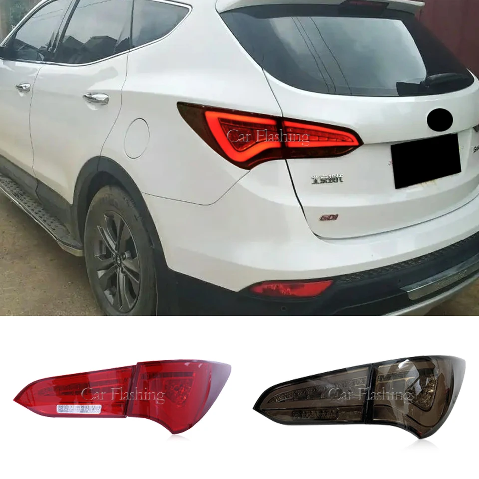 2PCS Car LED Taillight pre Hyundai IX45 Santa Fe 2013 2014 2015 2016 2017 2017 2018 Zadná lampa Taillamp Turn Turn Signalp