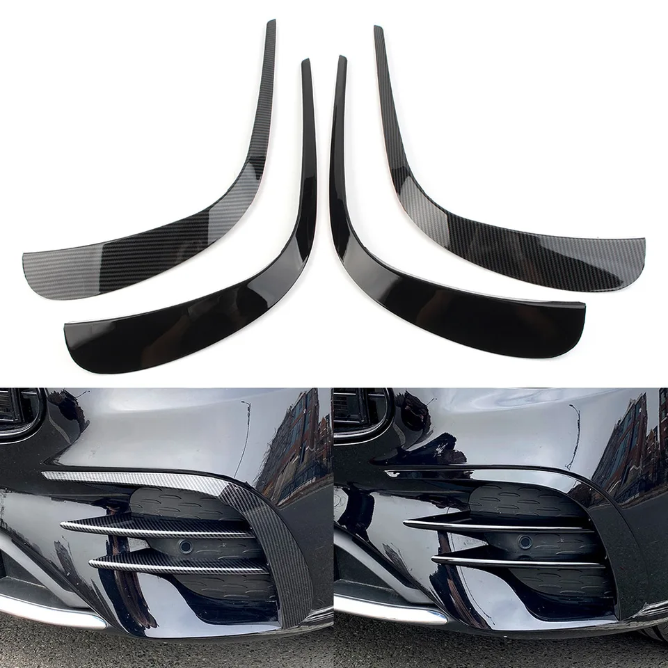 2pcs Car predný nárazník pery Splitter Spoiler Decoration Tin Cover pre Mercedes Benz E-Class W213 E260 E300 E53 2021 2022 2023