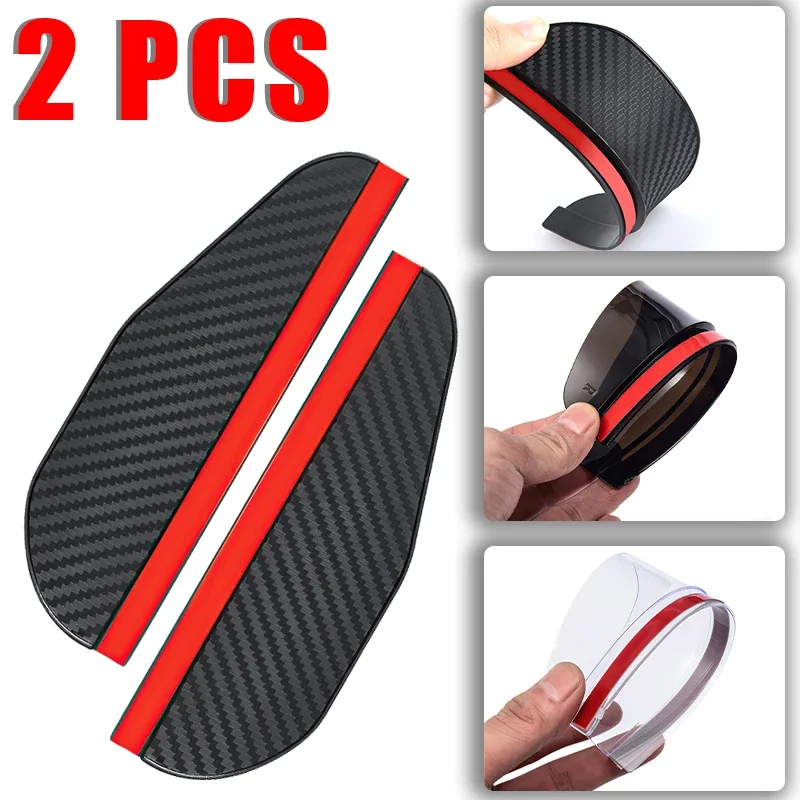 2pcs car spätné zrkadlo dažďové obočie Sneh Sneh Rainproof Pirees Stuff Stuch Sun Priečko automatické zobrazenie Zadné okná Visor